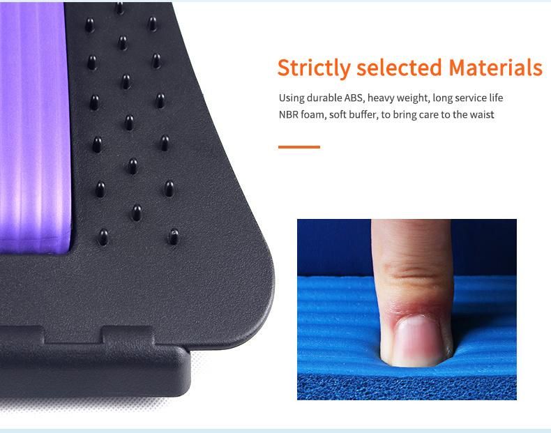 Multi Level Support Lower Lumbar Back Massager Stretcher Posture Corrector Magnetic Adjustable Spine Deck Device