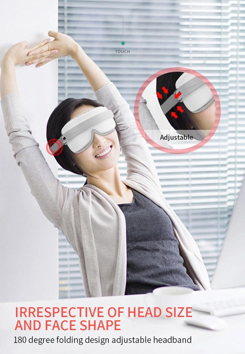Eye Massager Vibratory Hot Compress Massages Eyes Bluetooth for Music Playback