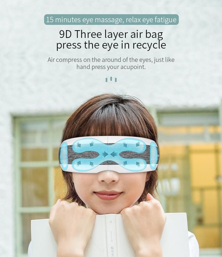 Eye Massager with Heat for Improve Sleep, Eye Strain Relax with Customizable Eye Massage Tools