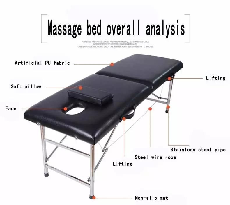 Facial Beauty Portable Folding Wooden Massage Table Bed