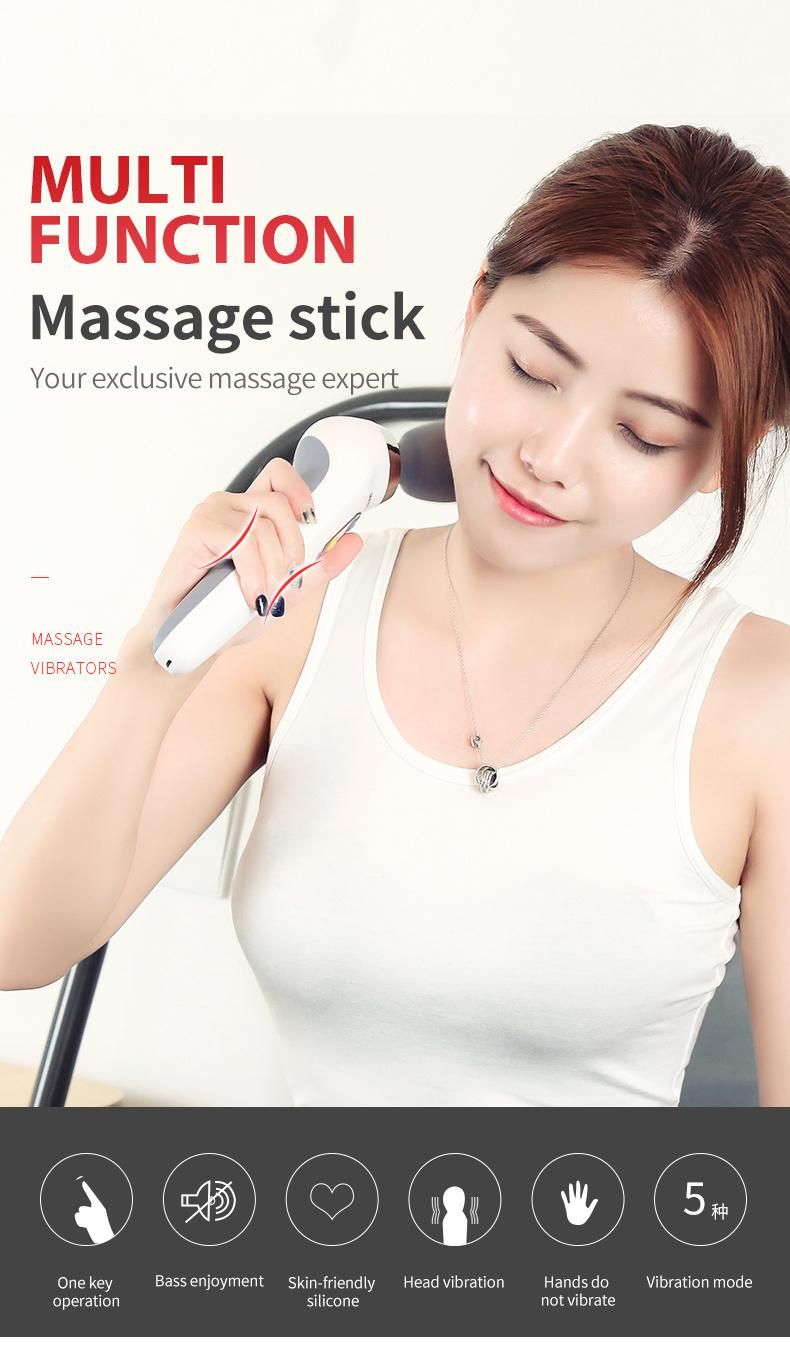 Simple Ergonomic Stype Wireless Mini Hand-Held Body Massage Stick