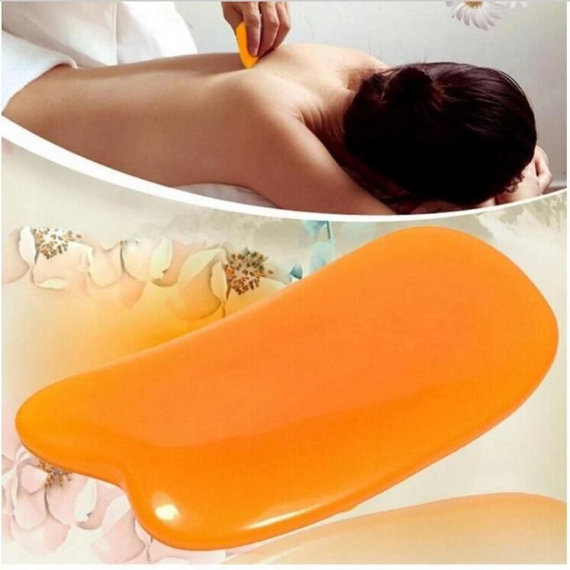 SPA Antistress Body Massager Back Scraping Plate Acupuncture Face Massage Gua Sha Board Beeswax Scrape Therapy Resin Guasha