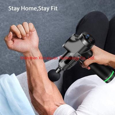 Muscle Massage Gun 30 Speeds Various Heads Deep Tissue Percussion Massager Gun Handheld Electric Body Massager