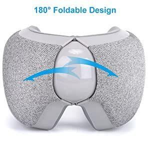 Eye Massager with Heat Compression Vibration Bluetooth Music Electric Eye Massager for Relax and Relieve Eye Strain Eye Bags Dry Eye Dark Circles Improve Sleep