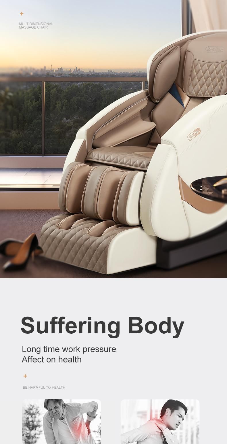 Jare V8 Luxury Automatic Shiatsu Kneading Cheap New Design Electric Zero Gravity Heated Home Body Care 4D Massage Chair