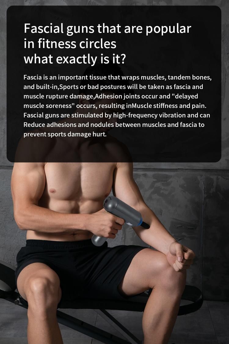 Mini USB Rechargeable Fascia Gun Muscle Massager Deep Tissue Percussion Mini Massage Gun