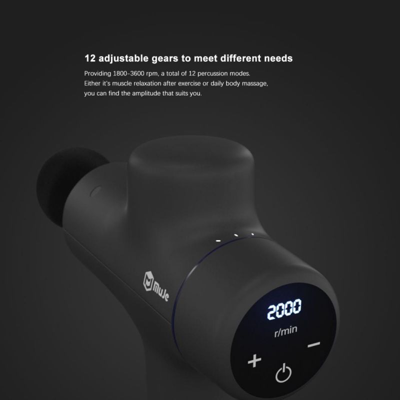 2021 Most Popular Fitness Equipment Portable Handheld High Speeds 3600rpm LED Massage Gun