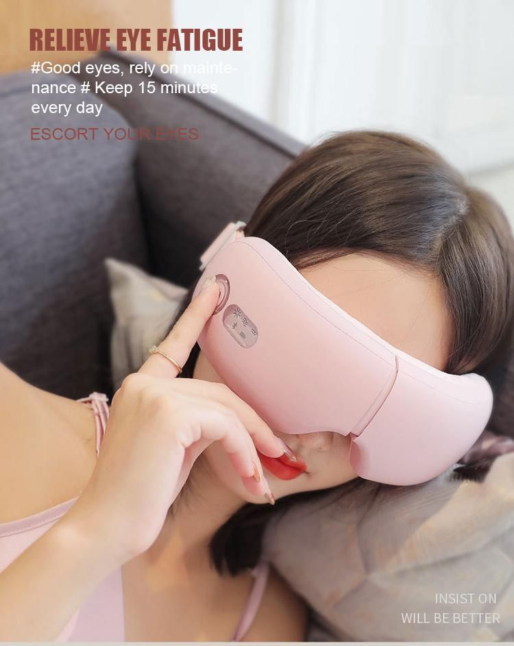 High Frequency Vibrating Warm Heated Air Pressure Wireless Vibrative Eye Massager