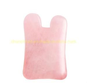 Rose Quartz Guasha Tools with U Shape