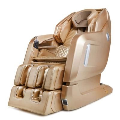 Large Space Leather/ Plastic Shell Full Body Massage Chair with U-Shape Pillow