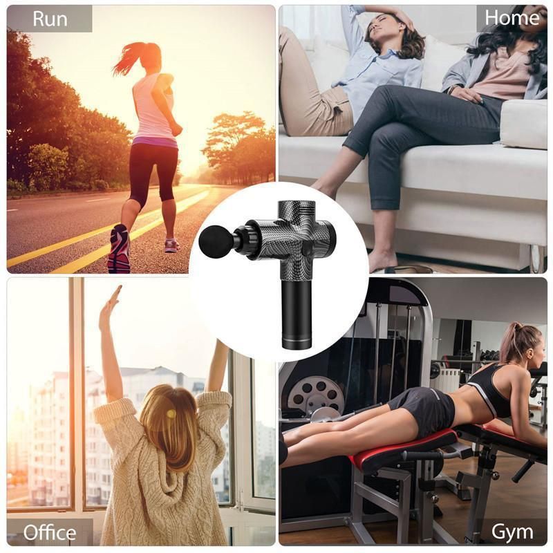 Round ABS/Silicone, ABS Tahath Massage Gun Handheld Electric Muscle Massager
