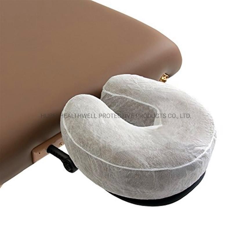 Disposable Non Woven White Color U-Style Massage Pillow Case