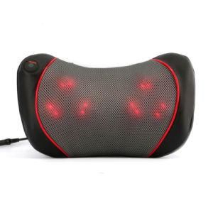 Car Home Comfort Massage Travel Neck Pillow, Vibrator Infrared Electronic Soft Neck Support Pillow Massager Rechargeable