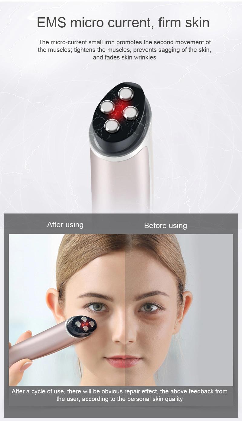 Cool Lifing LED Vibrator Hot Cold Facial Massager EMS Beauty Instrument PDT LED Photon Light Therapy Machine