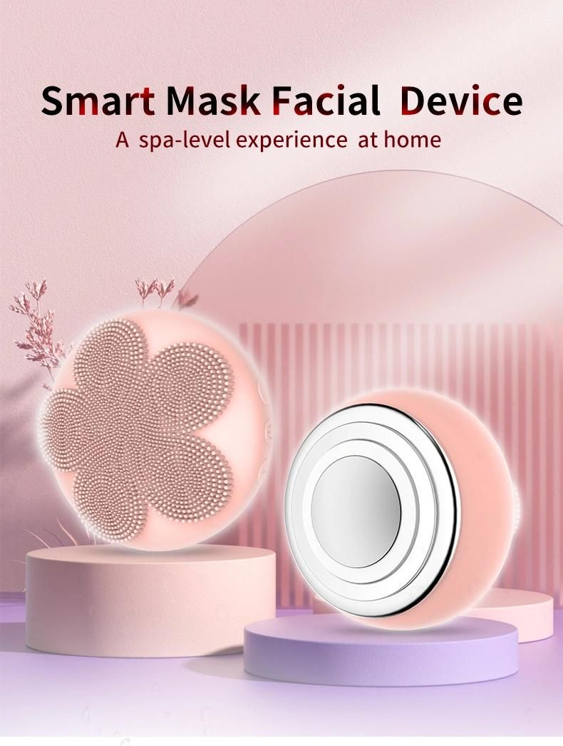 Hot Sale High Quality Mini Heart-Shaped Silicone Cleansing Apparatus Smart Facial Mask Device