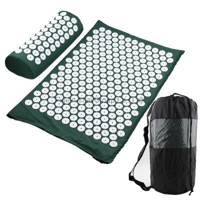 Prana Mat Eco Acupressure Yoga Mat Shiatsu Massage Pillow Set Kuznetsov&prime; S Applicator Foot Massager Cushion for Back Pain Relieve