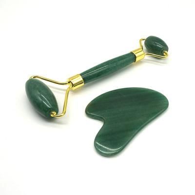 Private Label Green Jade Roller Gua Sha Facial Massager