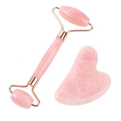 Hot Selling Face Massager Tool Rose Quartz Double Head Spiked Jade Roller Product