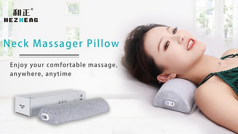 Hot Sale Cervical Vertebra Protection Memory Foam Curval Vibration Massage Pillow