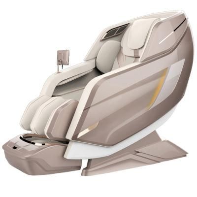 Luxury Voice Commanded Back Stretch 4 Rollers Massage Chair with Hip Tapping