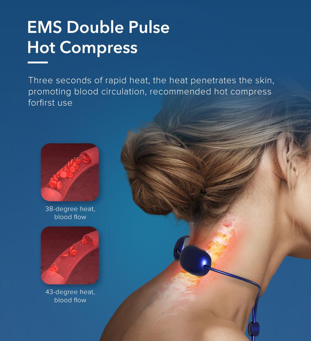 Neck Massager Necklace EMS Tens Intelligent Neck Massager