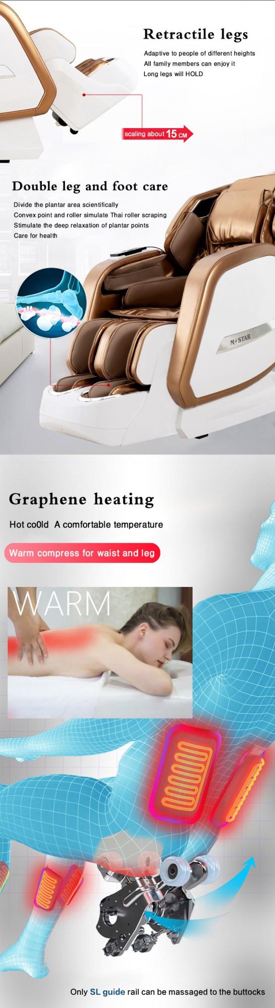 Luxury Human Touch Massage Electric Bar Chairs