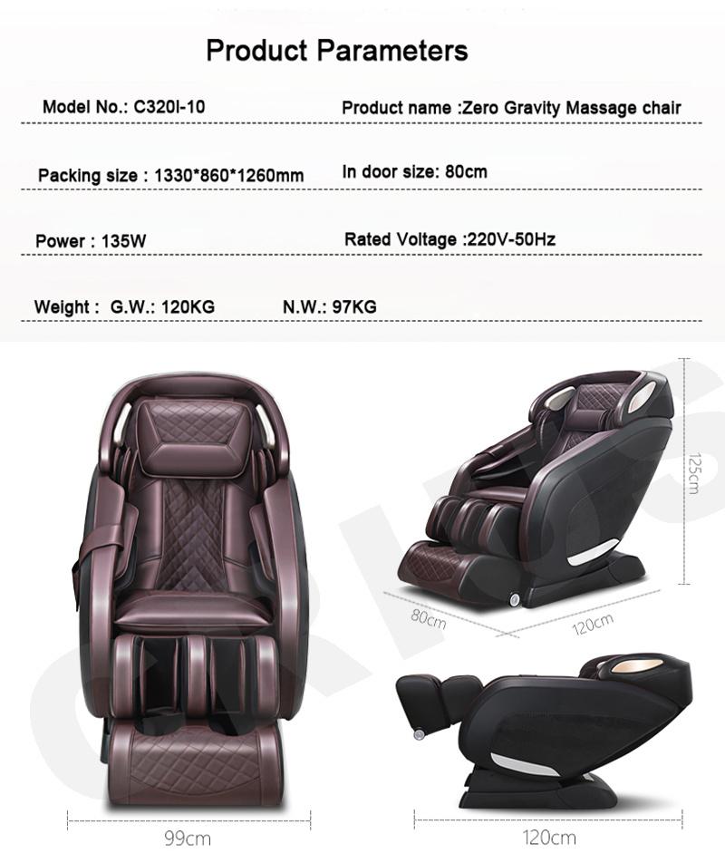 Ningde Crius Electric Luxury Full Body 3D Zero Gravity 4D Foot Massage Chair