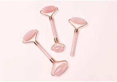 Best High Quality Private Label Facial Anti Aging Rose Quartz Pink Massage Jade Roller