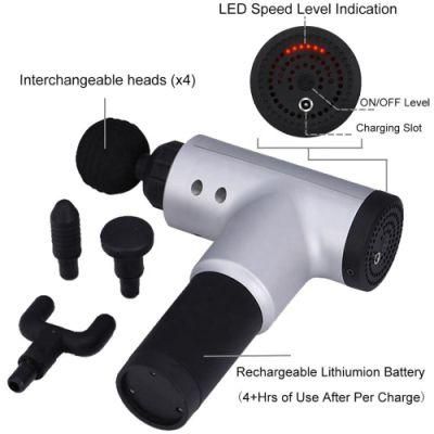 Color Box /Brown Carton ABS/Silicone Tahath 320*220*68mm Handheld Massager Gun