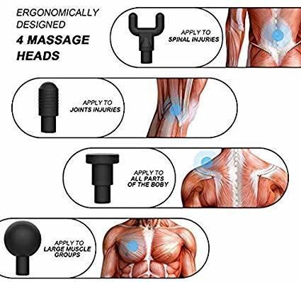 Deep Muscle Percussion Massage Gun, Super Quiet Gun Massager Handheld for Pain Relief Portable Cordless Vibration Massage Gun Body Muscle Therapy Fascia Massage