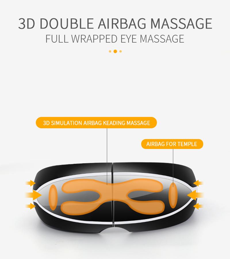 Luxury Portable Eye Massager with Music Vibration Heating Airbag