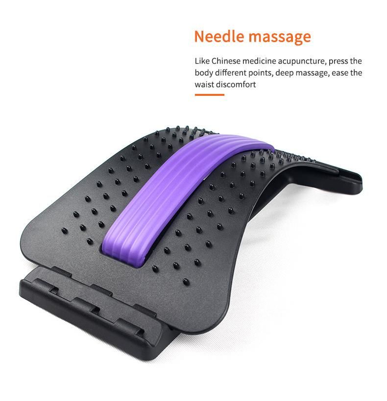 Multi Level Support Lower Lumbar Back Massager Stretcher Posture Corrector Magnetic Adjustable Spine Deck Device