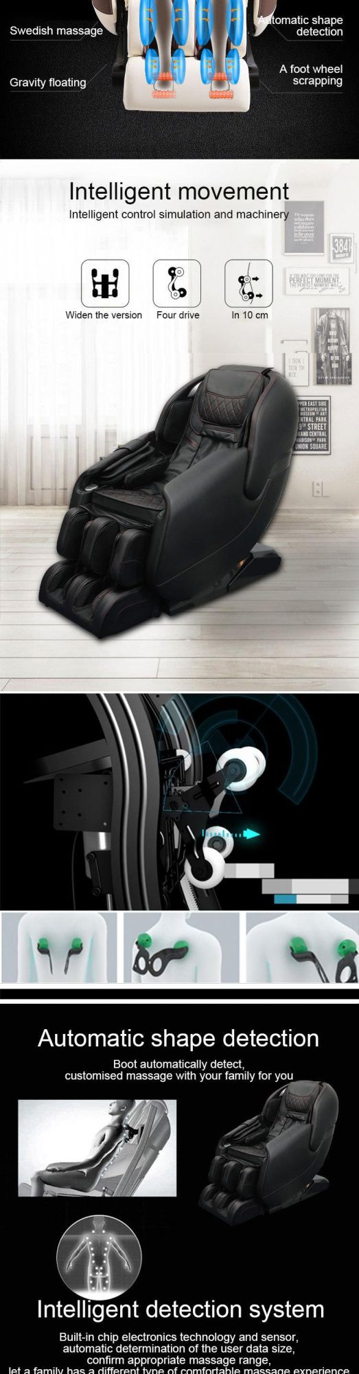 2020 Luxury Zero Gravity Touch Screen Large Massage Chair