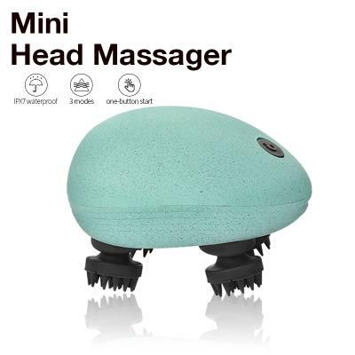 2021 Waterproof Electric Head Massage Wireless Scalp Massager Prevent Hair Loss Body Deep Tissue Kneading Vibrating Health Care