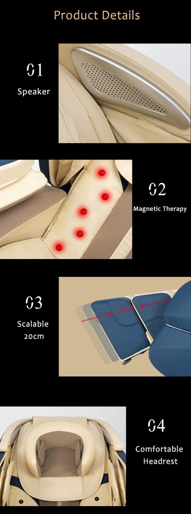 Best Air Bags Massage Motors 3D Zero Gravity Chair Massage