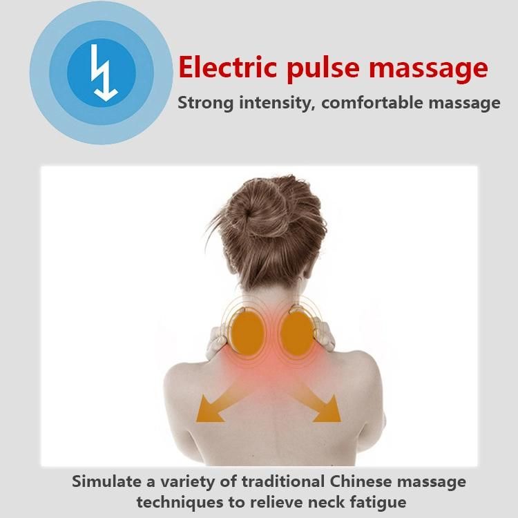 Powerful Wireless Mini Electric Neck Massage Intelligent Remote Control Heating Smart Neck Massager