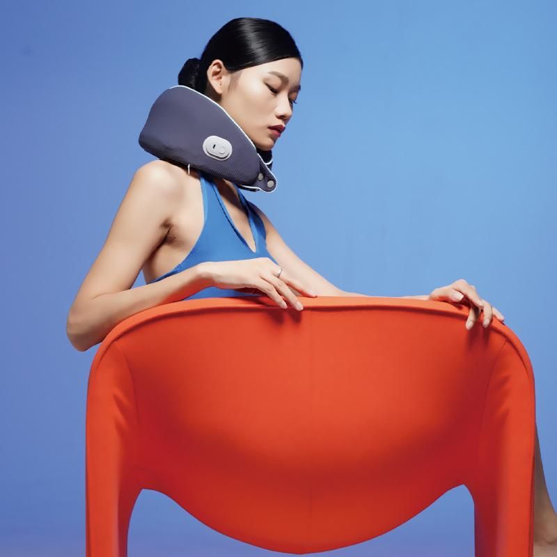 Portable Traveling Vibrating Kneading U Shaped Wireless Car Shiatsu Neck Massage Pillow