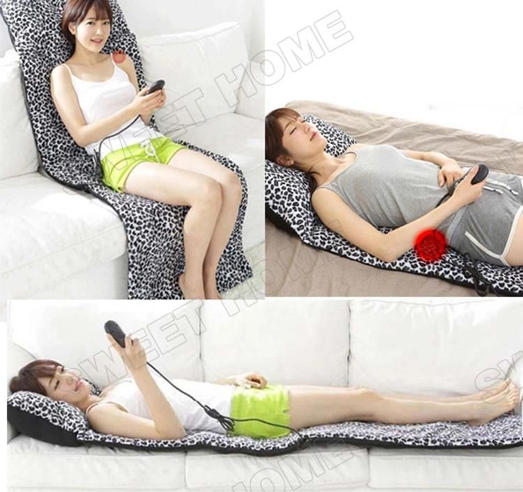 Electric Full Body Shiatsu Heat Vibrator Massage Mattress