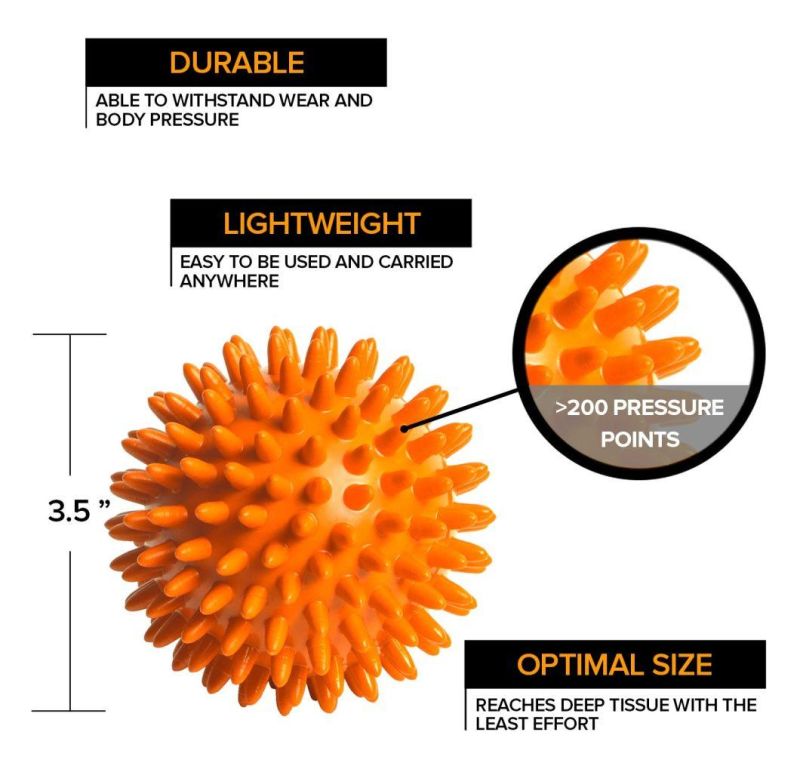 Hot Selling Fitness Body Build Gym Spiky PVC Massage Ball