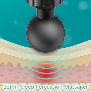 Massage Gun, Ekupuz Massage Gun Deep Tissue, 4 Speeds Handheld Muscle Massager, Deep Tissue Massager with 6 Heads