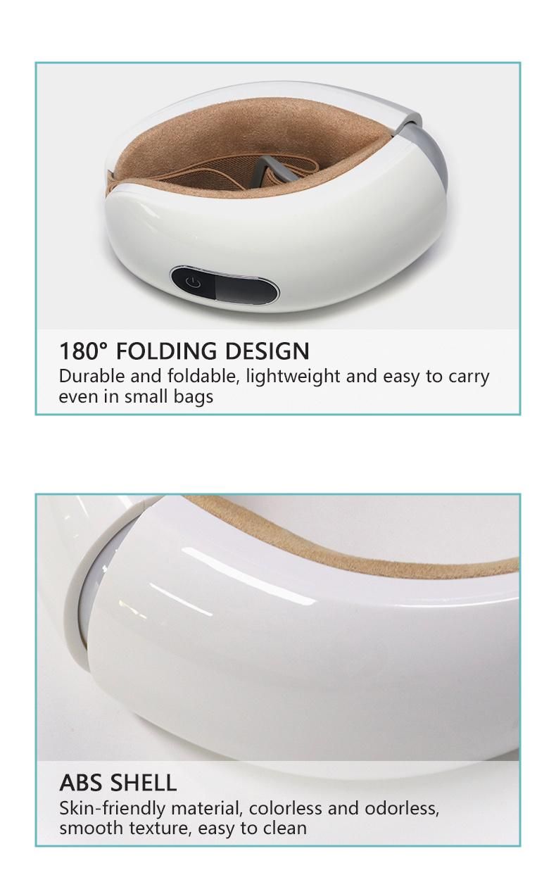 2022 Vibration Warm Heat Wireless Eye Massager with Air Pressure 3D Eye Relax Massager Therapy Acupressure