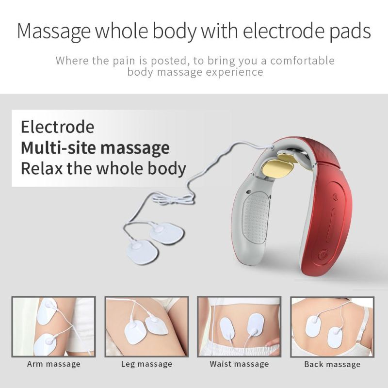 Deep Tissue Pain Relief Care Cervical Massager Head Shoulder Electric Pulse Neck Massager