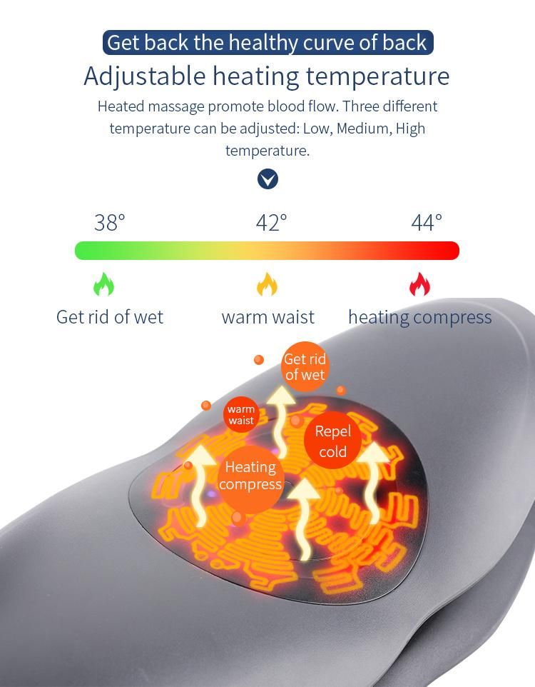 Hot Compress Pneumatic Vibrating Lumbar Massager