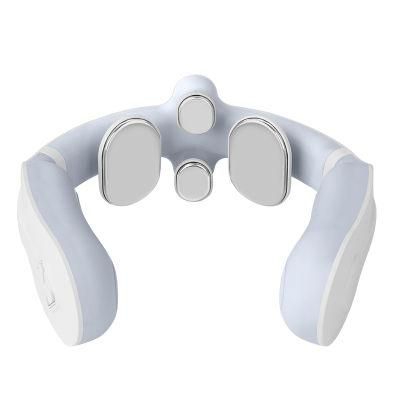 Rechargeable Magnetic EMS Neck Massager with Remote Control and 4 Heads