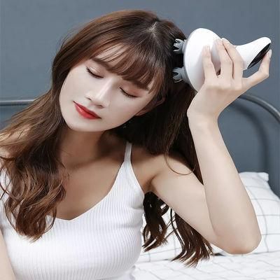 Portable Handheld 4 Brushes Head Massagers Ergonomic Design Smart Handy Device Wireless Hair Growth Oil Scalp Head Massage