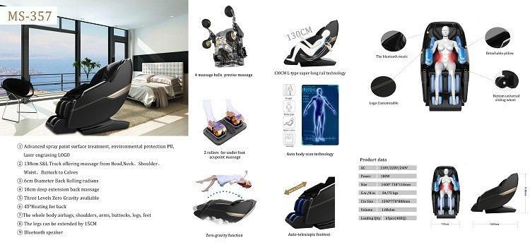 New Design Human Zero Gravity 4D Touch Massage Chair Smart HiFi Music Speaker