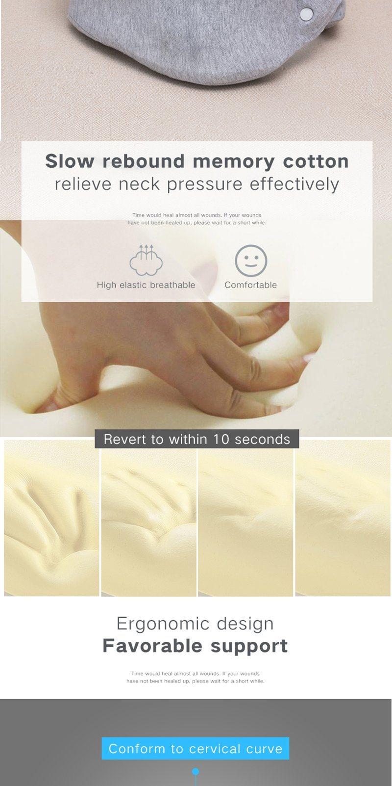Hezheng 2020 Massage Chair Gift Neck Massage Fabric Memory Foam U Shape Pillow