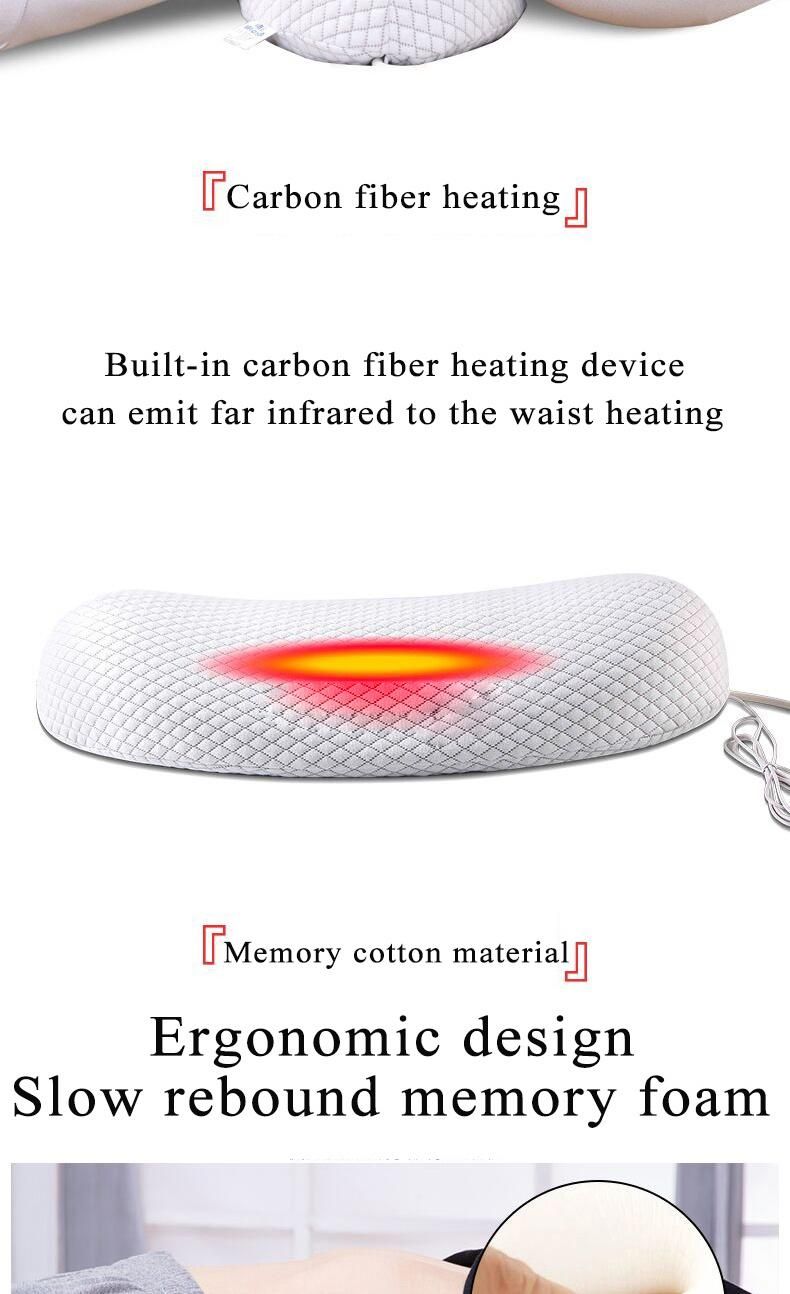 Inflatable Waist Massager Pillow Pain Relief Light Heating Therapy