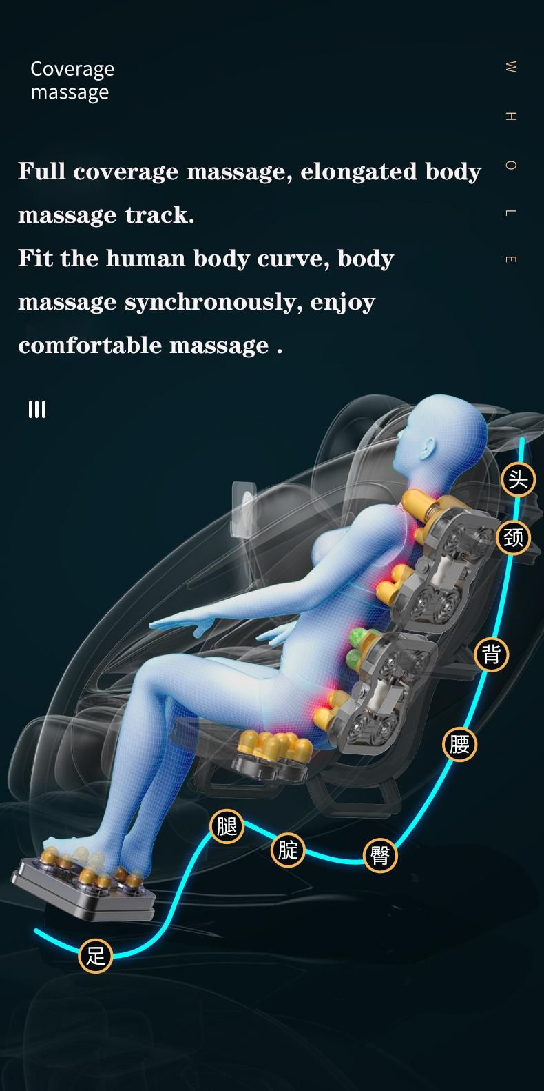 Sauron H450 SL Track Full Body Massage Chair with Thai Stretch, Zero Gravity