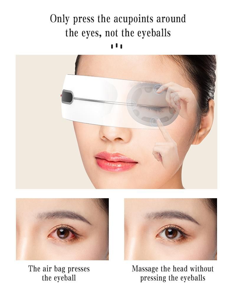 Dry Eyes Eye Strain Sore Eyes, Temple Massage Heated Eye Mask Eye Massager